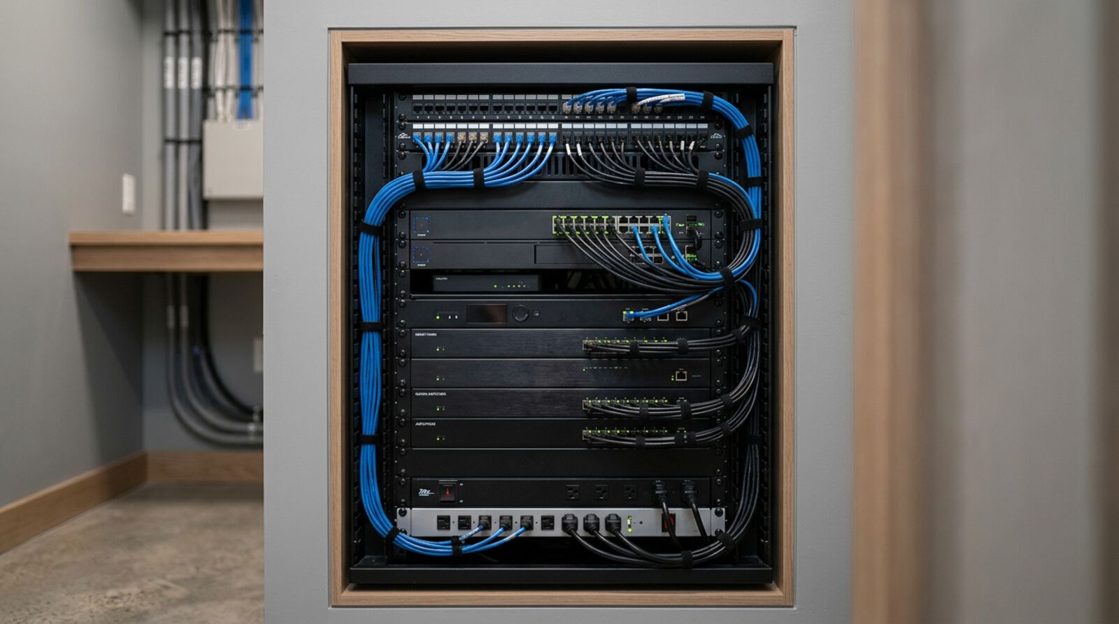 Continuity — equipment rack, considered, calmly arranged